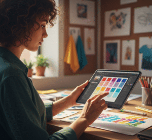 اختيار الألوان المناسبة لتصميم الميرش اللي كيزيد فرص البيع على المتاجر الإلكترونية