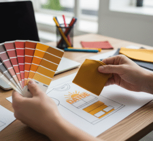 اختيار الألوان المناسبة لتصميم الميرش اللي كيزيد فرص البيع على المتاجر الإلكترونية